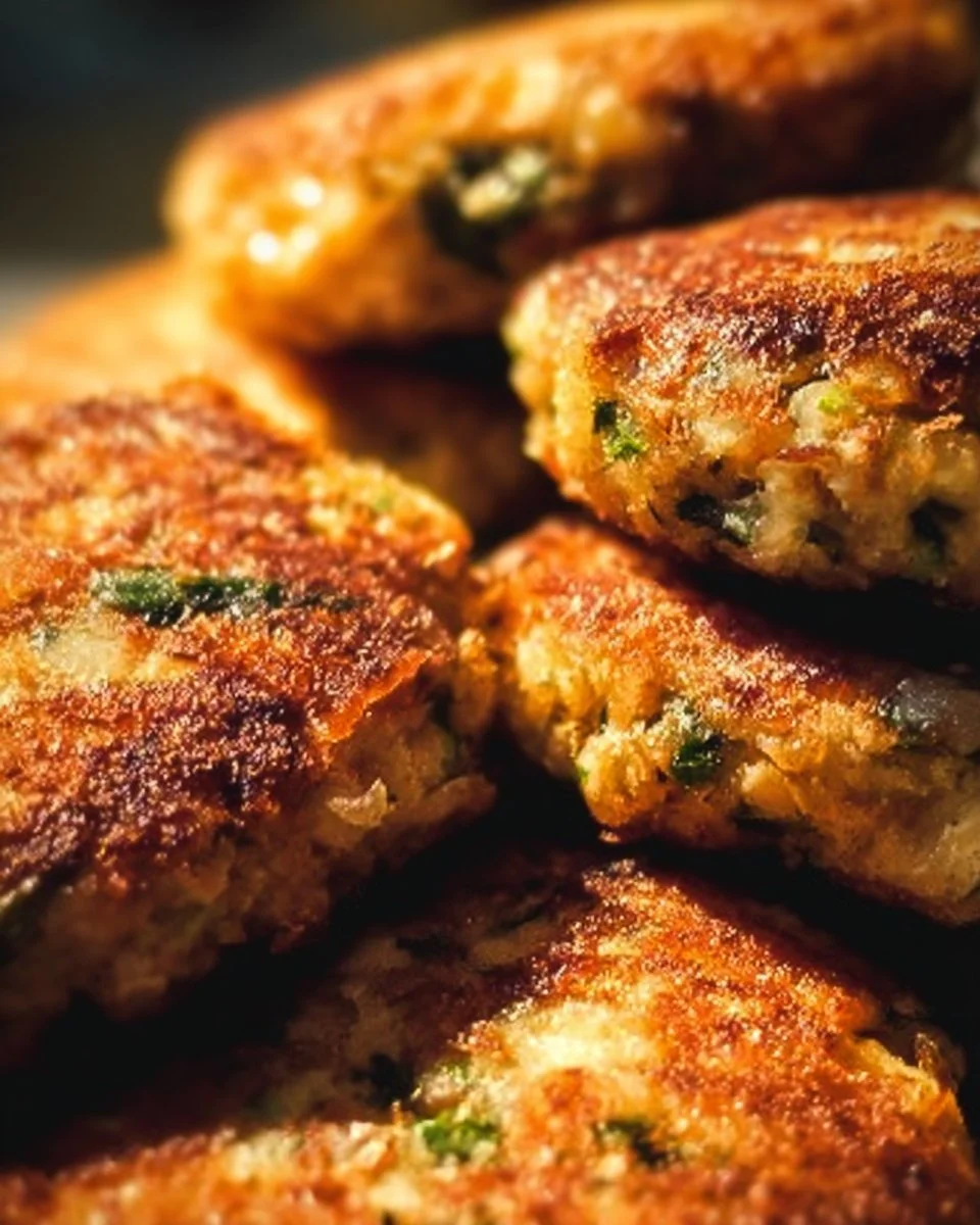 Delicious vegetarian zucchini and chickpea patties on a plate