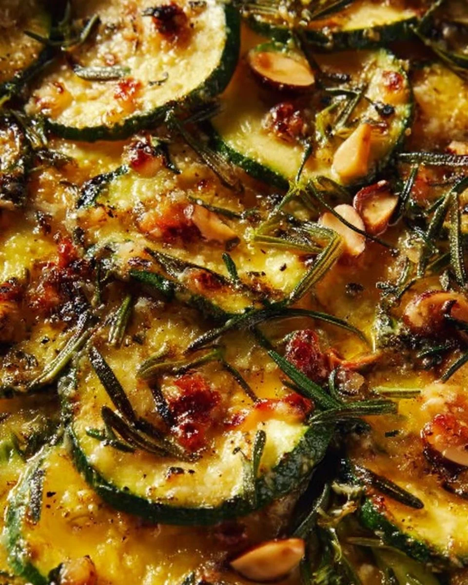 A delicious slice of Italian Zucchini Scarpaccia on a plate with herbs.