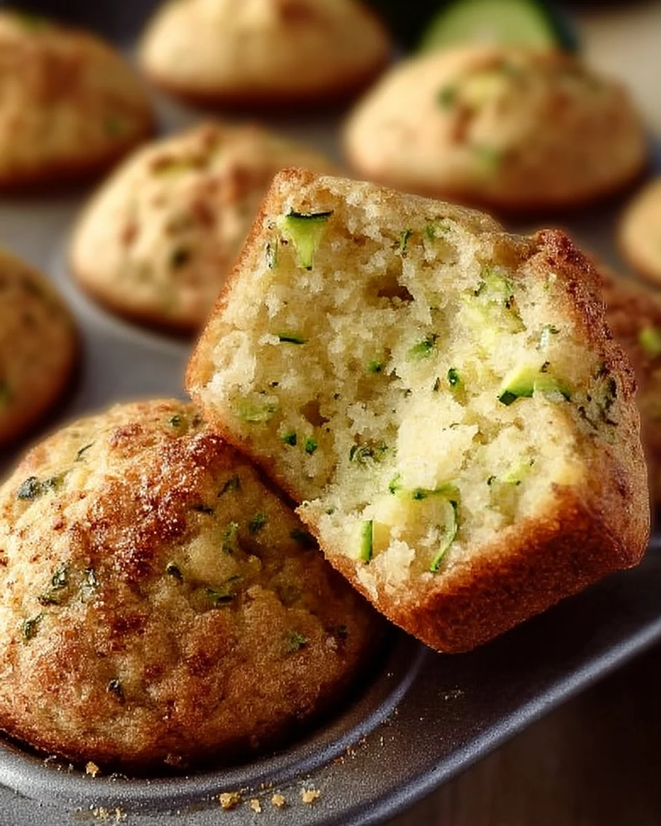 Moist sour cream zucchini muffins baked with fresh zucchini and a delicious twist