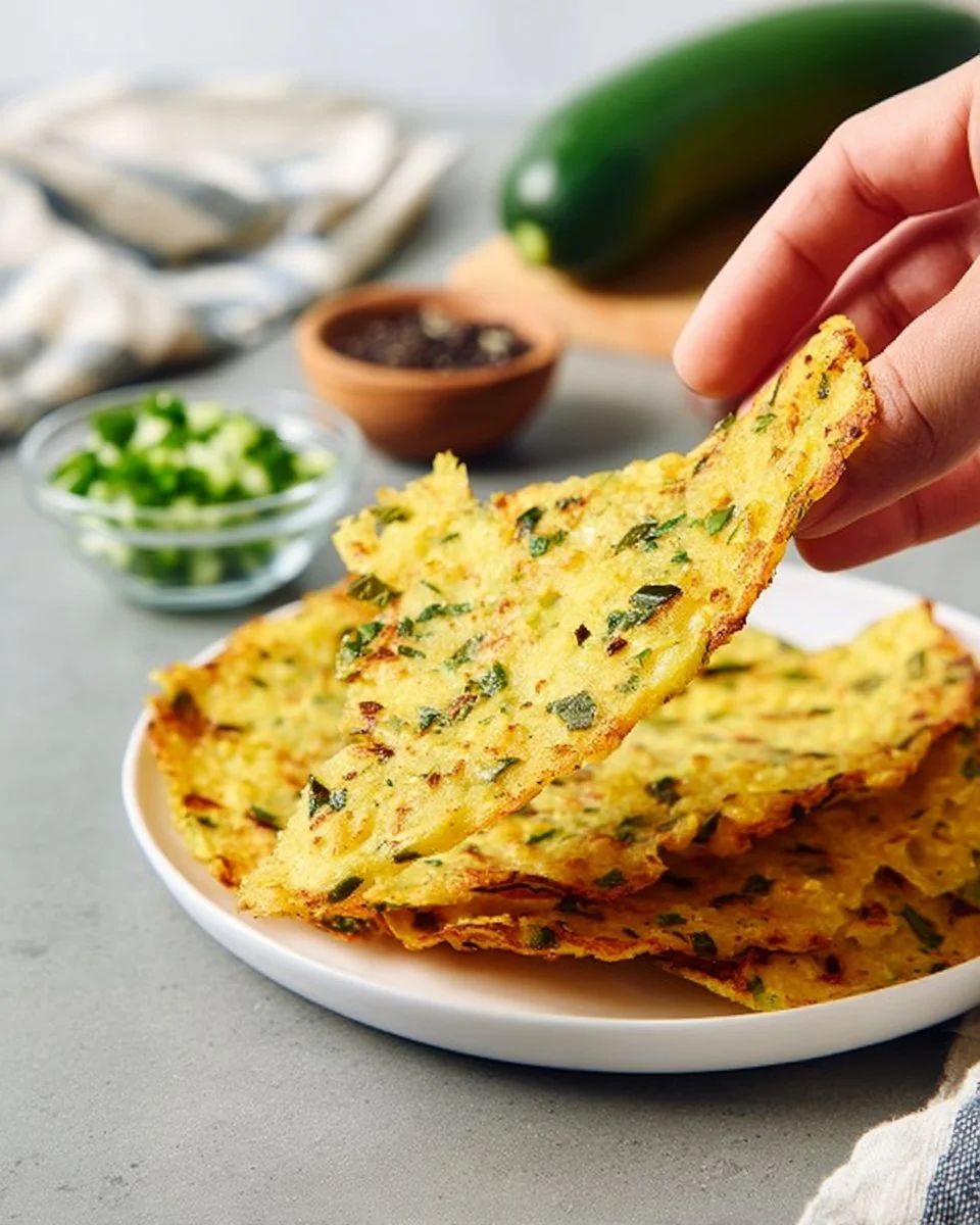 Soft zucchini taco shells on a plate with fresh toppings