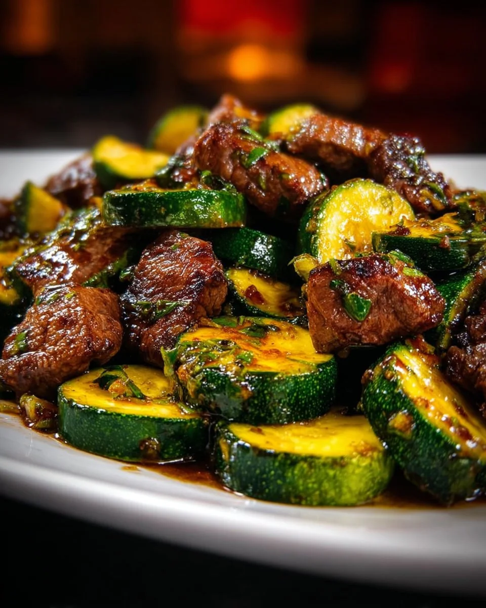 Plate of Garlic Butter Steak Bites, a quick and flavorful dinner option.