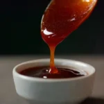 Gochujang Caramel Sauce drizzled over dessert
