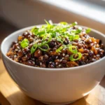 Delicious vegan Korean bulgogi made with lentils and spices